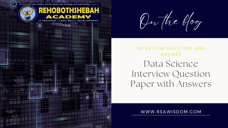 Data Science Interview Question Paper with Answers