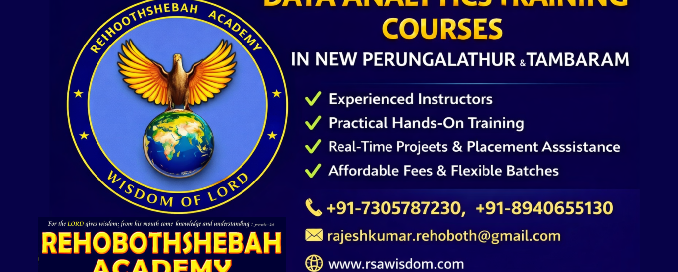 Data Analytics Training Institute & Courses in Old & New Perungalathur, Tambaram, Chengalpattu